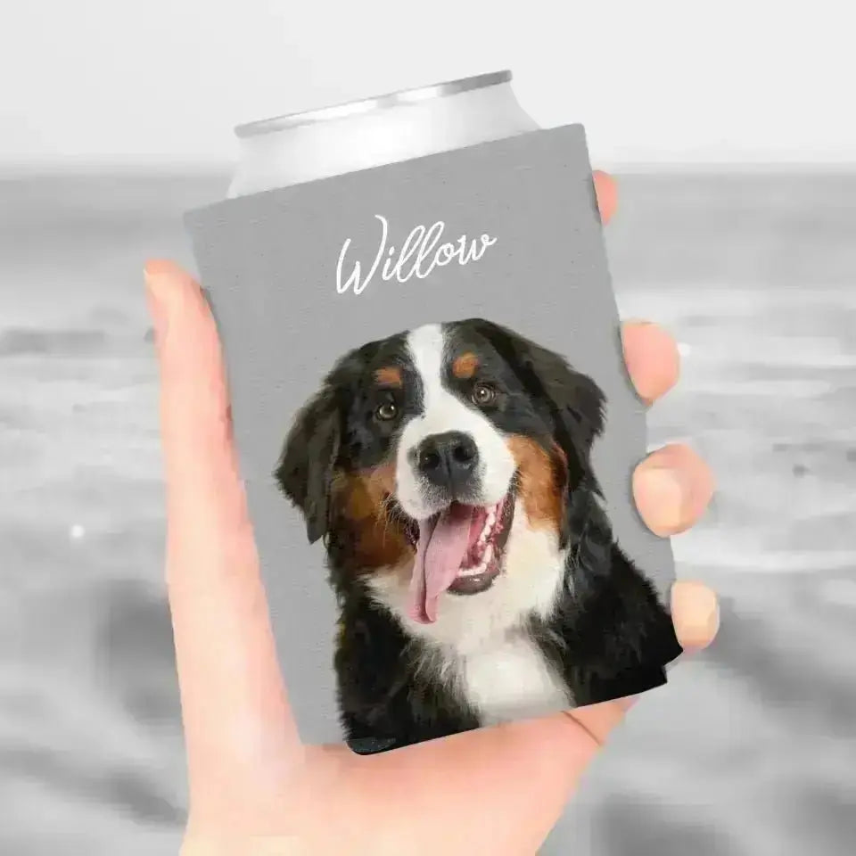 Personalized Pet Photo Can Cooler - Shaggy Chic