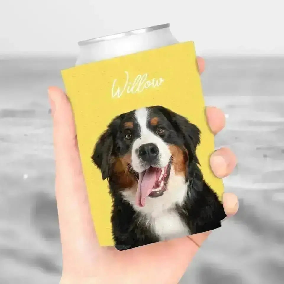 Personalized Pet Photo Can Cooler - Shaggy Chic