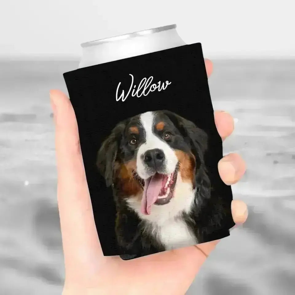 Personalized Pet Photo Can Cooler - Shaggy Chic