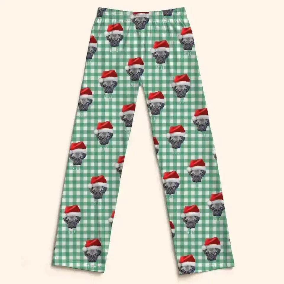 Personalized Pet Photo Women's Christmas Pajama Pants - Shaggy Chic