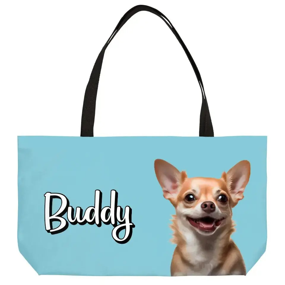 Personalized Pet Weekender Tote Bag - Shaggy Chic