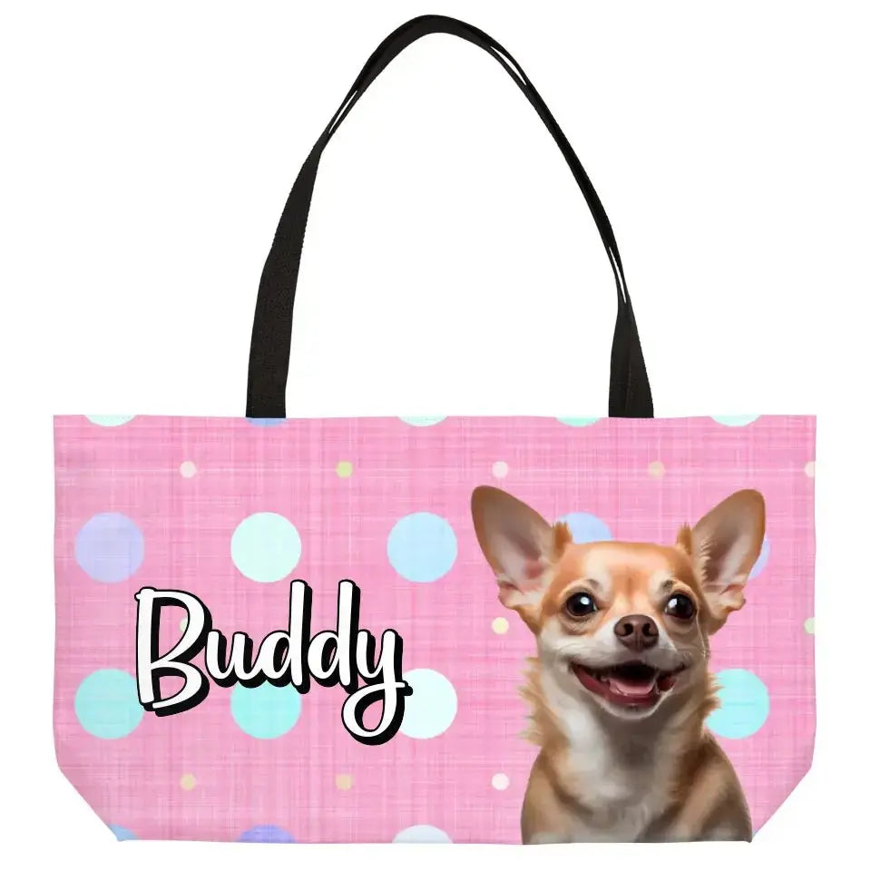 Personalized Pet Weekender Tote Bag - Shaggy Chic