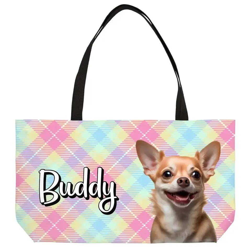 Personalized Pet Weekender Tote Bag - Shaggy Chic