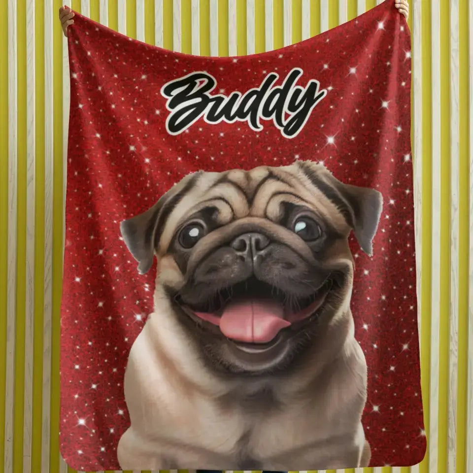 Valentine Pet Photo Blanket Printify