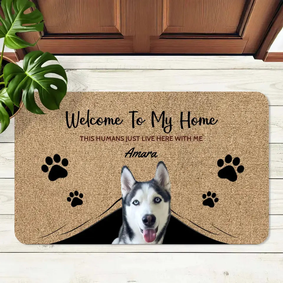 Welcome to My Home - Personalized Photo Doormat TeeInBlue