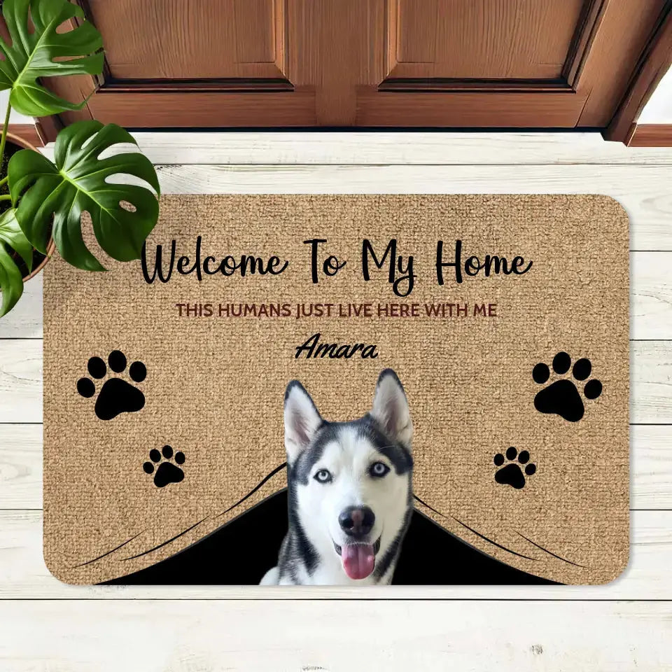 Welcome to My Home - Personalized Photo Doormat TeeInBlue