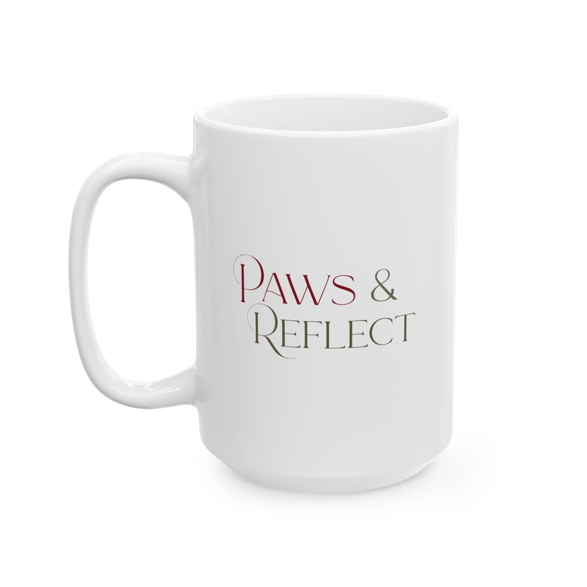 Ceramic Mug — 'Paws & Reflect' Floral Pet Lover Coffee Cup (11oz/15oz) - Shaggy Chic