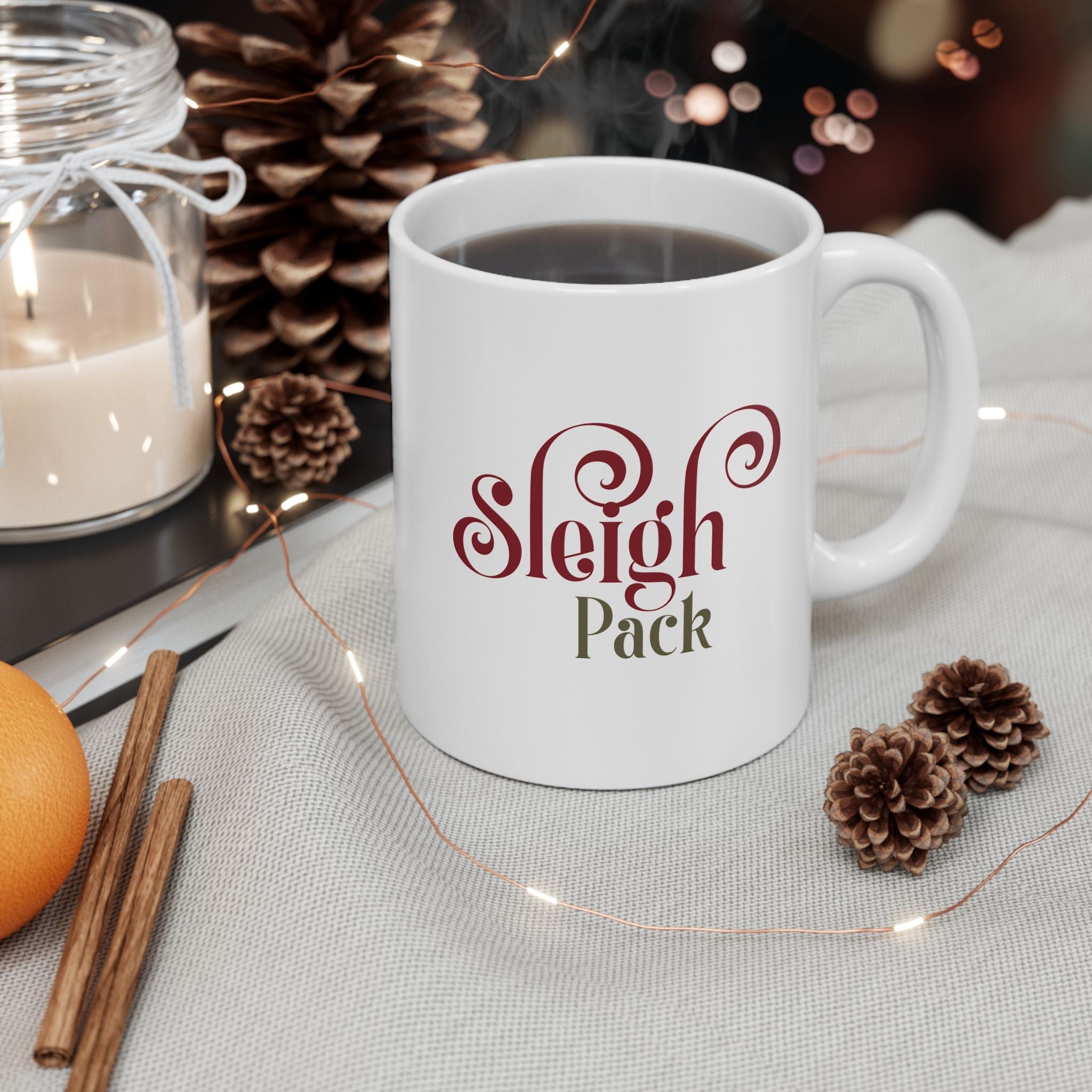 Ceramic Mug — "Sleigh Pack" Funny Coffee Mug for Night Shift & Tired Workers - Shaggy Chic