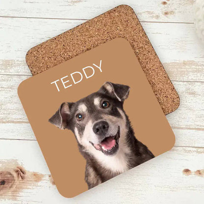 Custom Coasters Using Pet Photo & Name - Gifts for Pet Lovers - Shaggy Chic