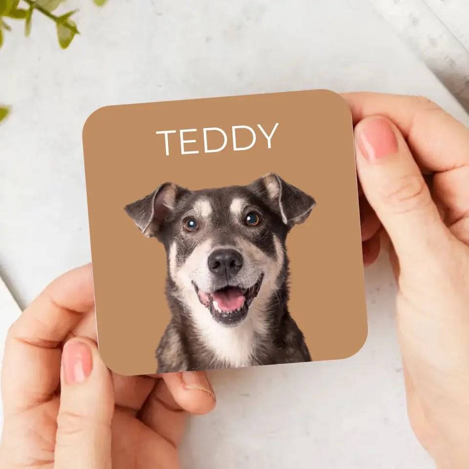 Custom Coasters Using Pet Photo & Name - Gifts for Pet Lovers - Shaggy Chic