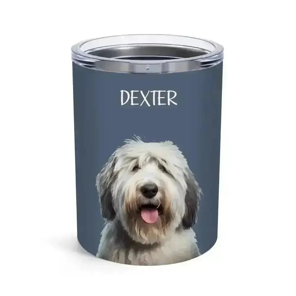 Custom Personalised Pet Photo Tumbler - Shaggy Chic