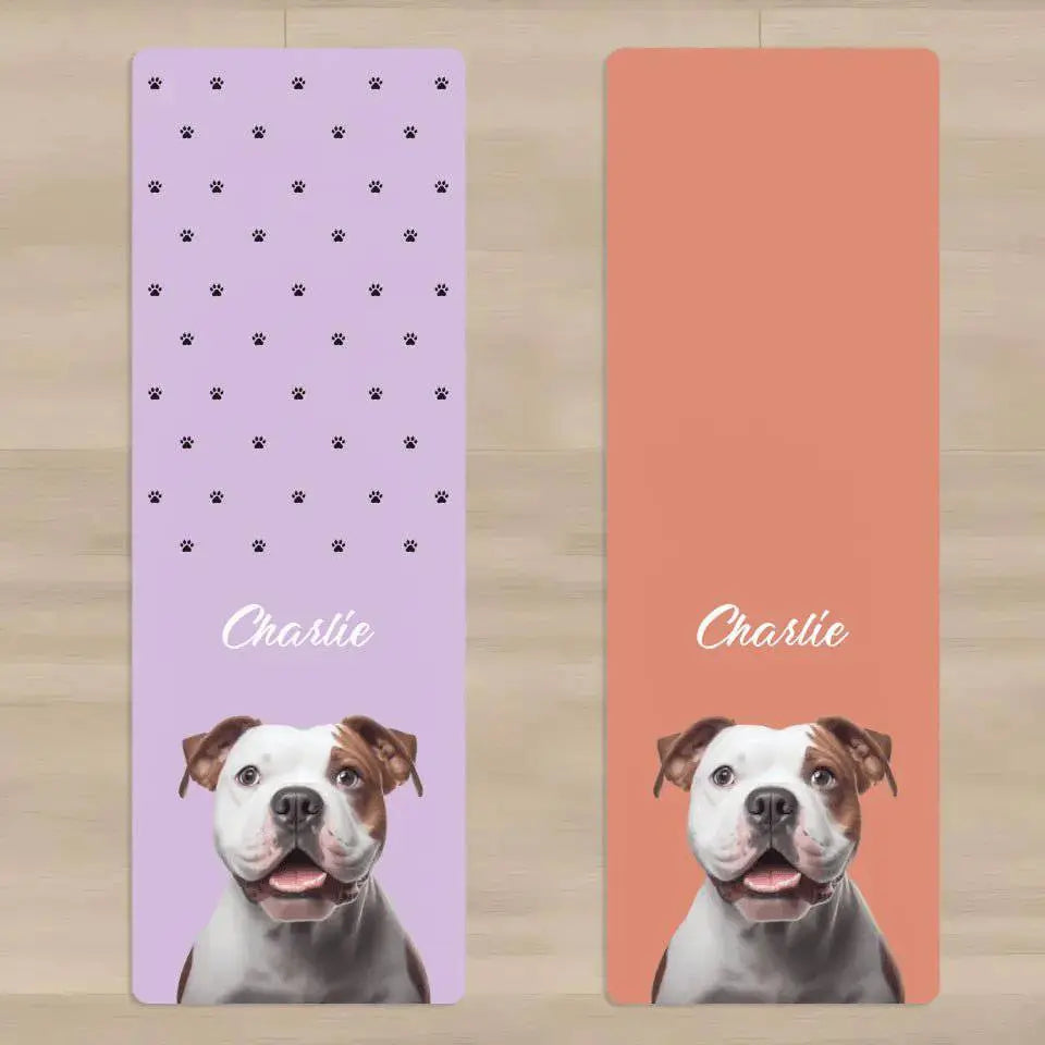 Custom Personalized Dog Photo Yoga & Pilates Mat - Shaggy Chic