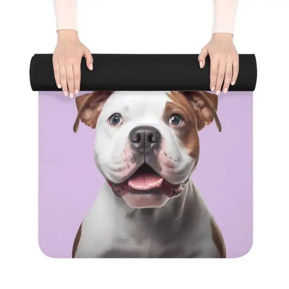 Custom Personalized Dog Photo Yoga & Pilates Mat - Shaggy Chic