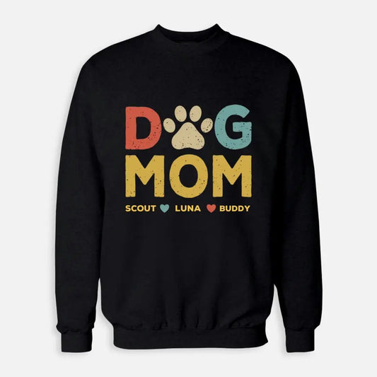 Custom Personalized Names Dog Mom Sweatshirt - Shaggy Chic