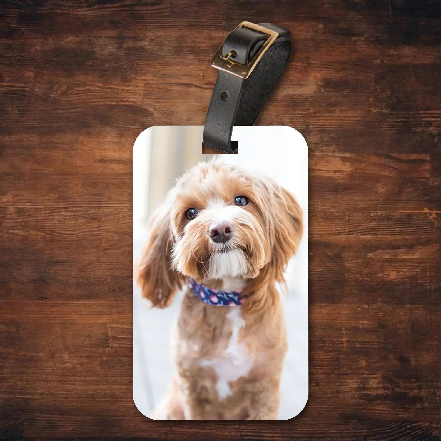 Custom Personalized Pet Photo Luggage Tags - Shaggy Chic