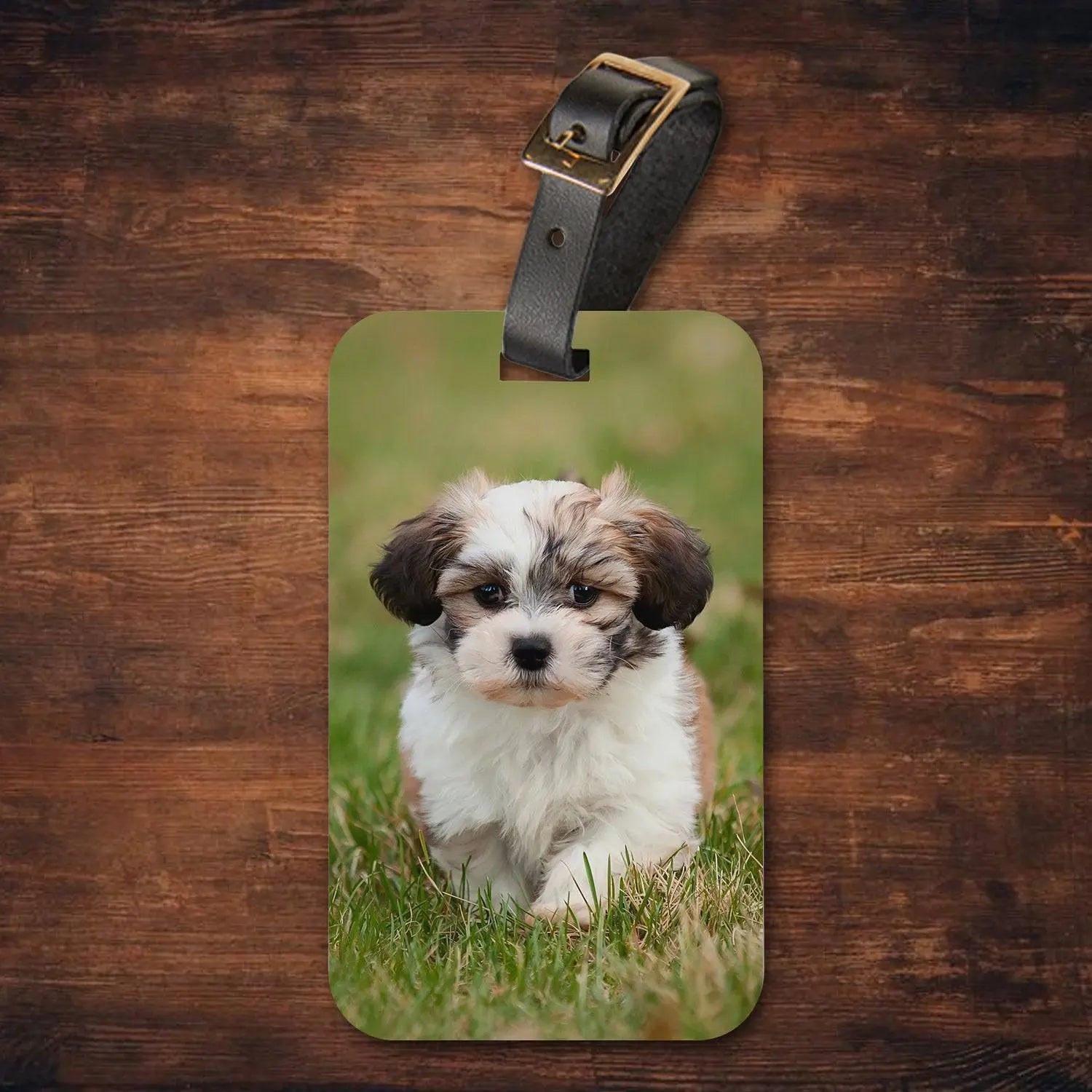Custom Personalized Pet Photo Luggage Tags - Shaggy Chic