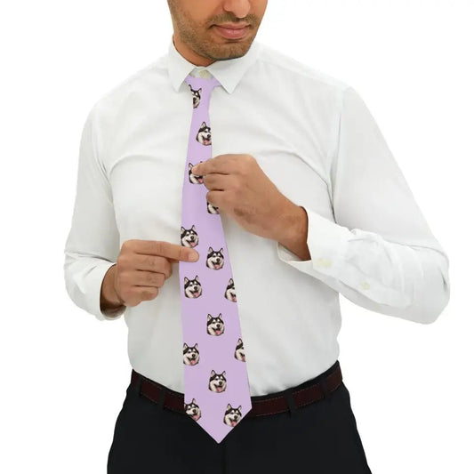 Custom Personalized Pet Photo Necktie - Shaggy Chic