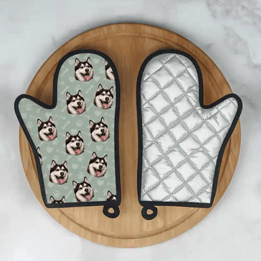 Custom Personalized Pet Photo Oven Glove - Gift for Pet Lovers - Shaggy Chic
