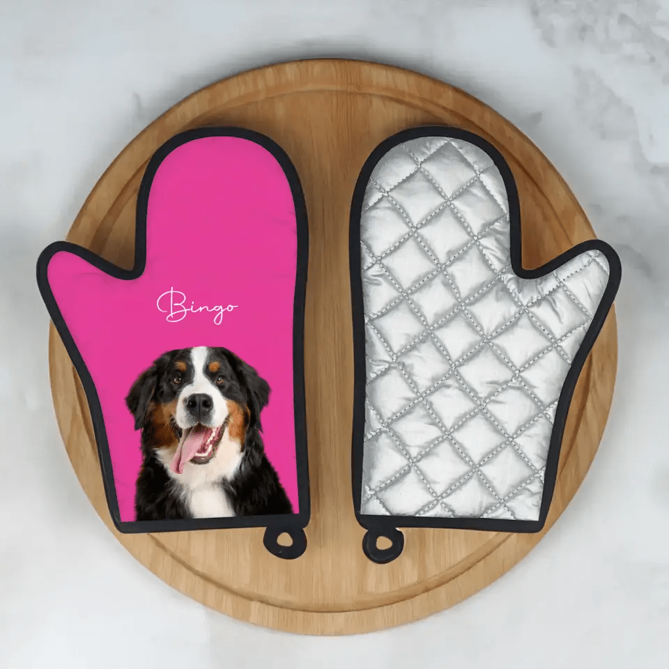 Custom Personalized Pet Photo Oven Glove - Gift for Pet Lovers - Shaggy Chic