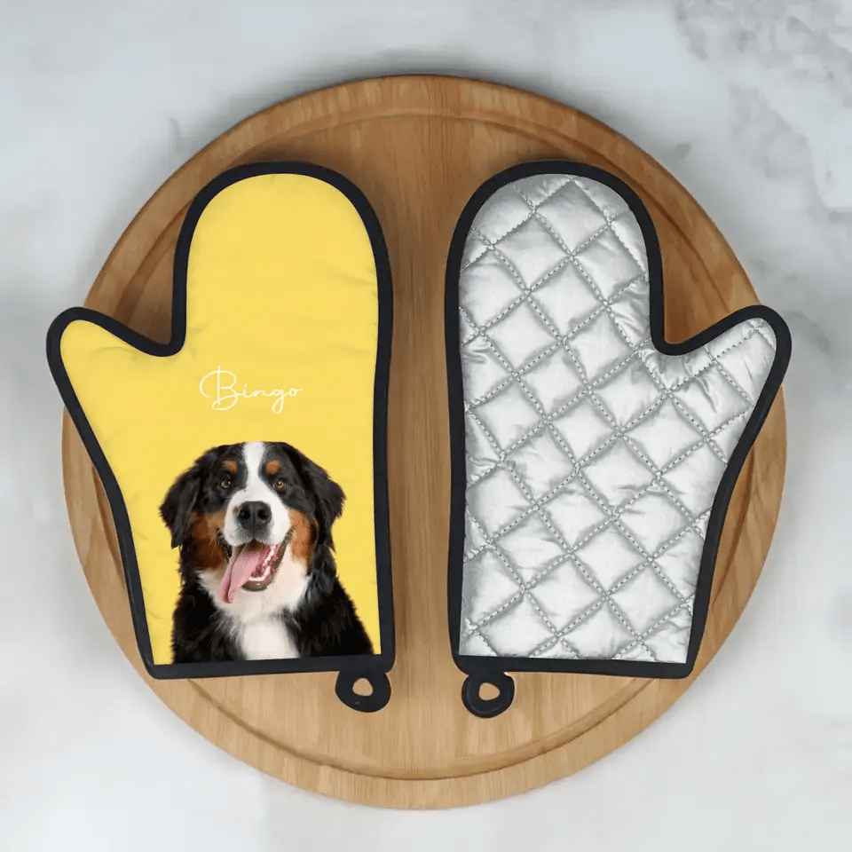 Custom Personalized Pet Photo Oven Glove - Gift for Pet Lovers - Shaggy Chic