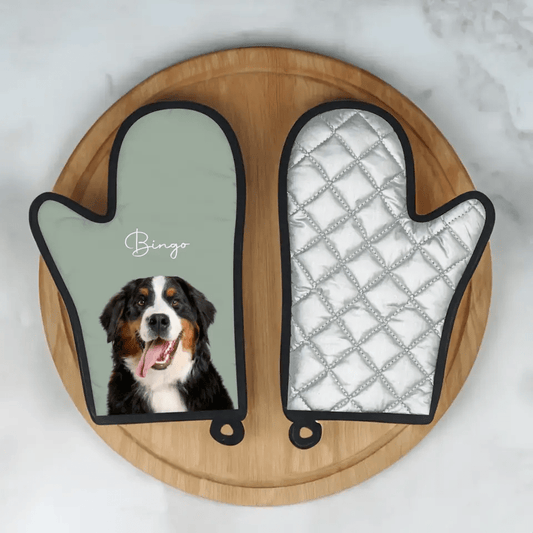 Custom Personalized Pet Photo Oven Glove - Gift for Pet Lovers - Shaggy Chic