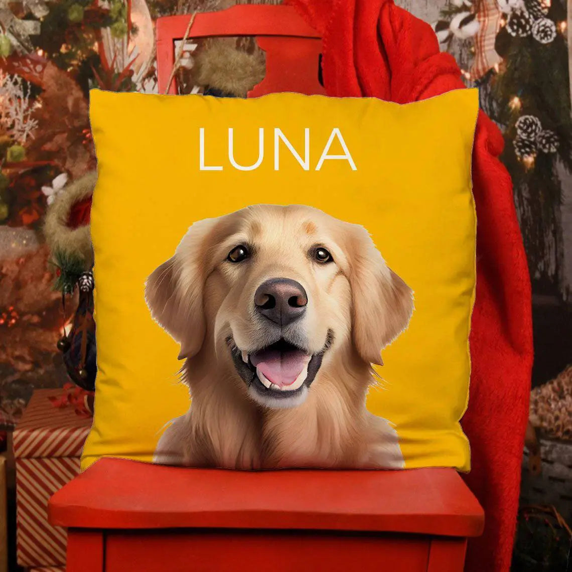 Custom Personalized Pet Photo Pillow - Shaggy Chic