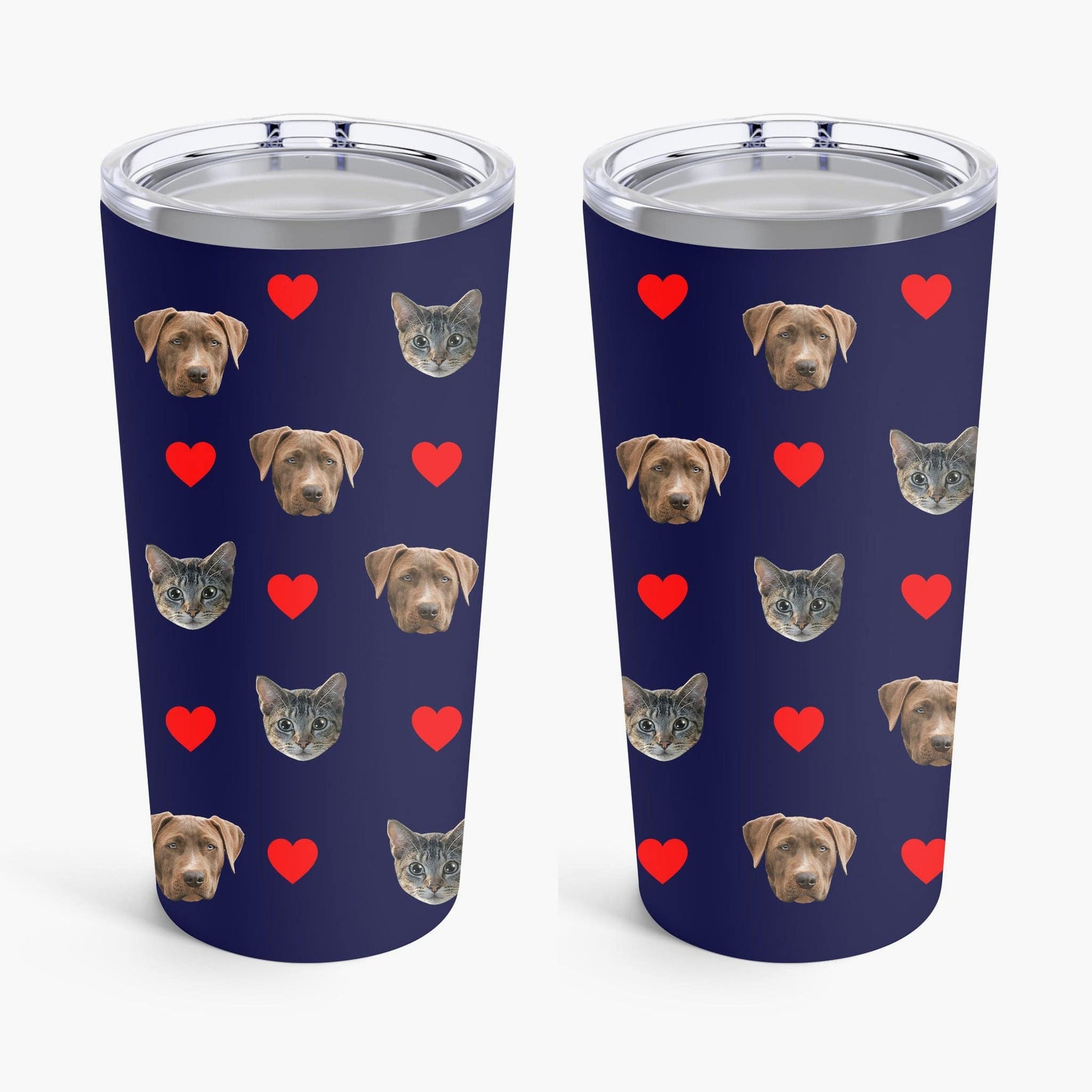 Custom Personalized Pet Photo Tumbler - Shaggy Chic