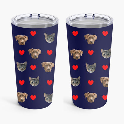 Custom Personalized Pet Photo Tumbler - Shaggy Chic