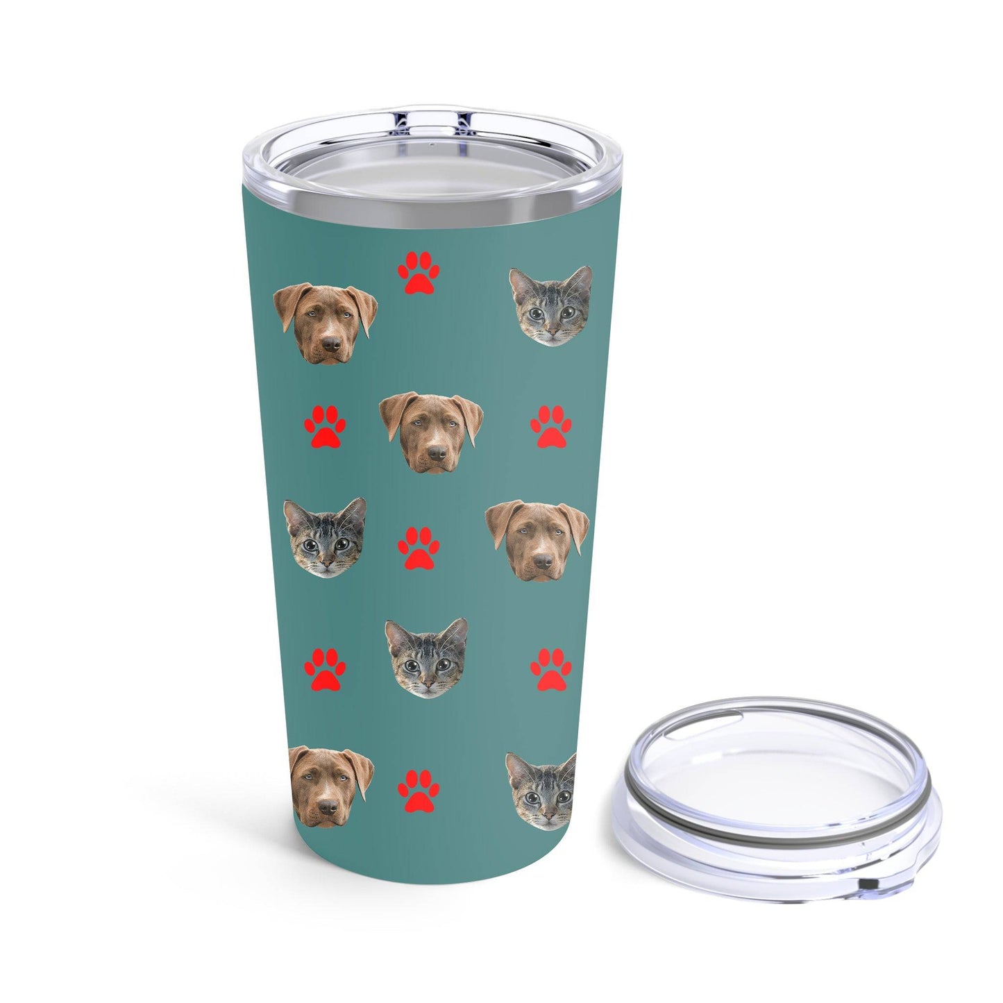 Custom Personalized Pet Photo Tumbler - Shaggy Chic