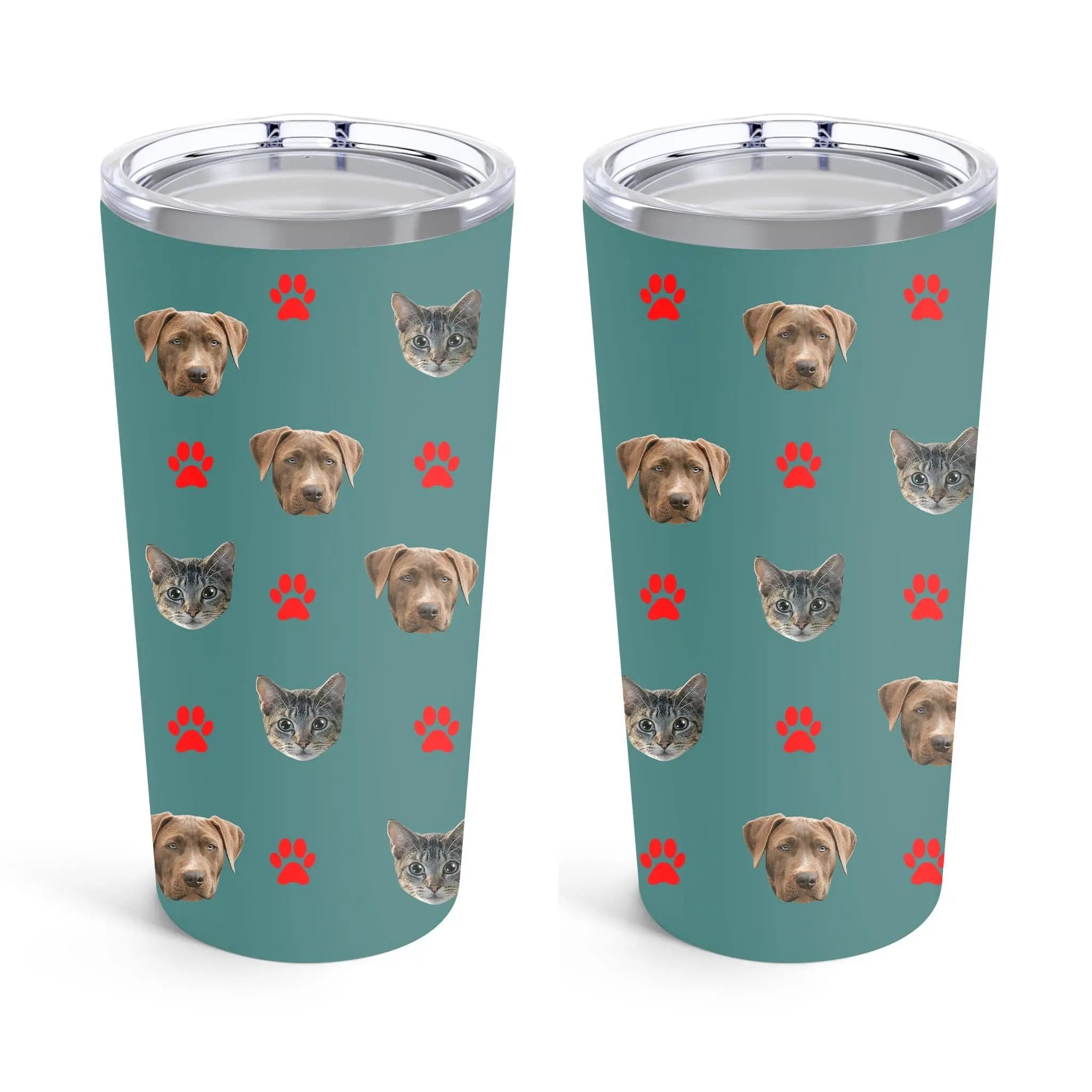 Custom Personalized Pet Photo Tumbler - Shaggy Chic