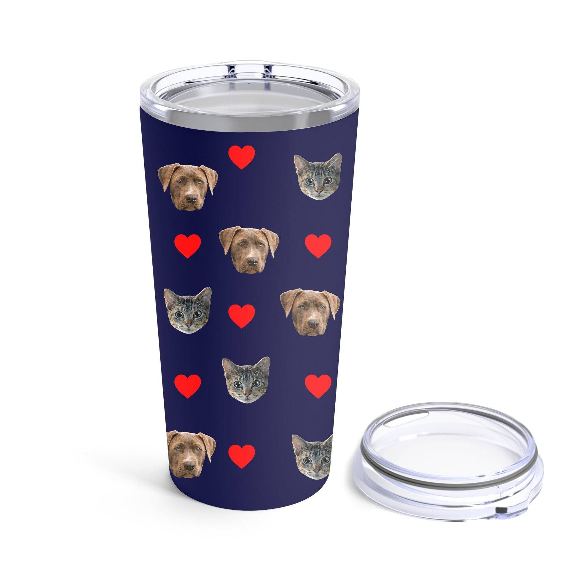 Custom Personalized Pet Photo Tumbler - Shaggy Chic