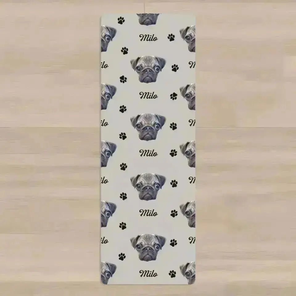 Custom Personalized Pet Photo Yoga Mat - Shaggy Chic