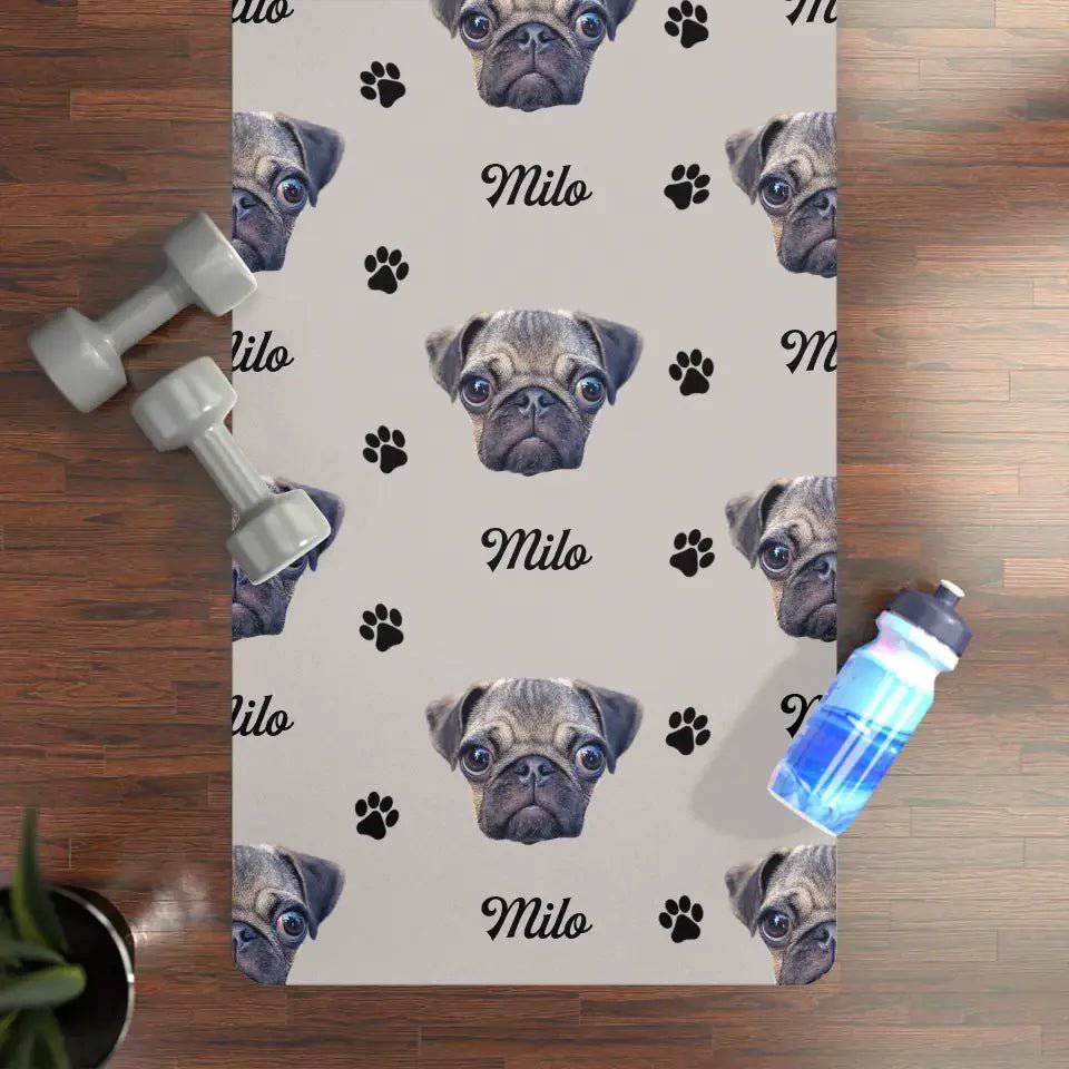 Custom Personalized Pet Photo Yoga Mat - Shaggy Chic