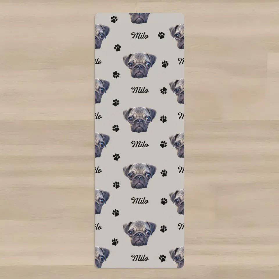 Custom Personalized Pet Photo Yoga Mat - Shaggy Chic