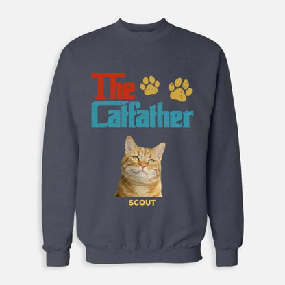 Custom Personalized Photo - The Cat Father Sweatshirt - Shaggy Chic