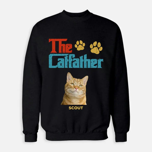 Custom Personalized Photo - The Cat Father Sweatshirt - Shaggy Chic