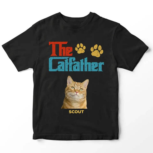 Custom Personalized Photo - The Cat Father T-Shirt - Shaggy Chic