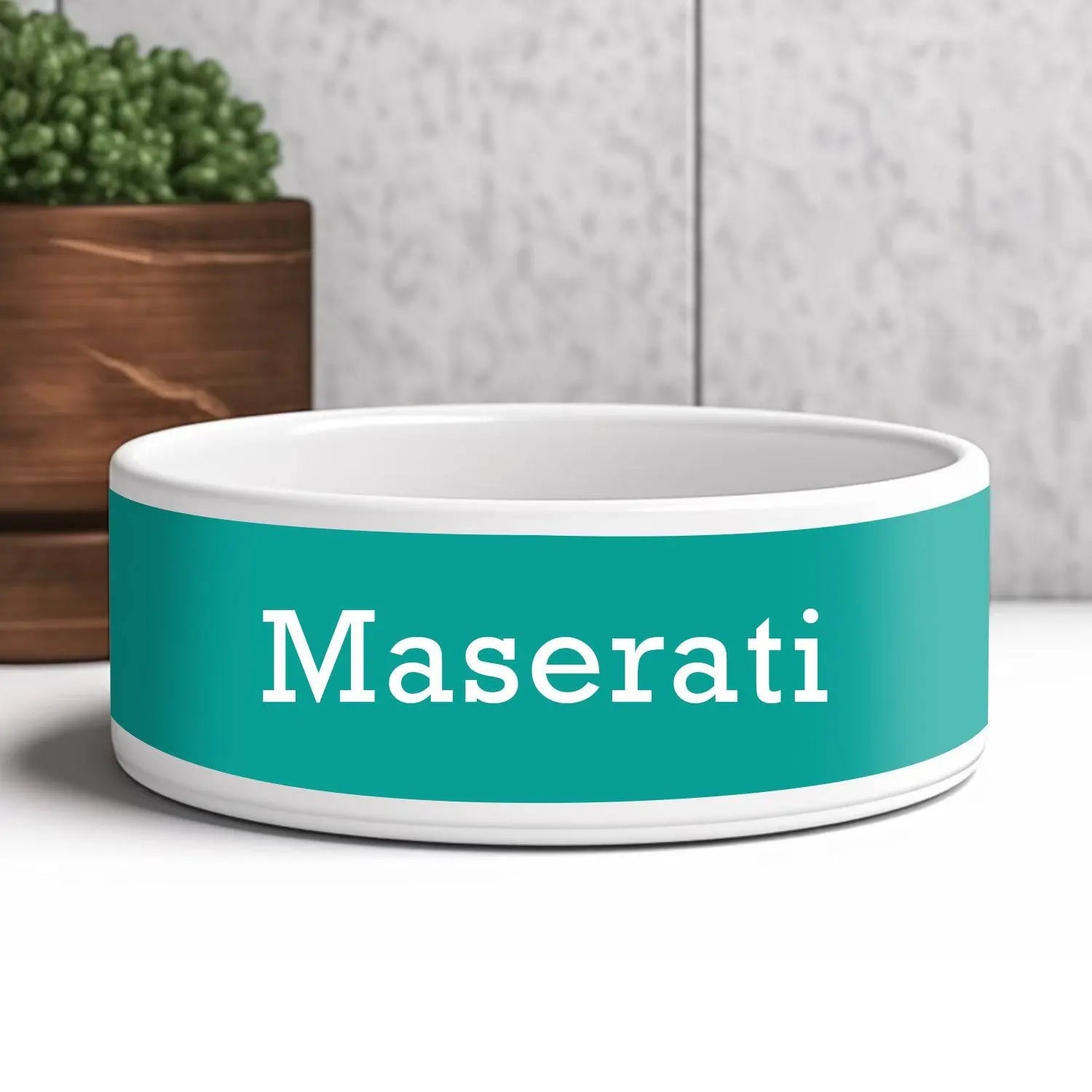 Custom Pet Photo Bowl - Personalized Dog / Cat Dish - Shaggy Chic