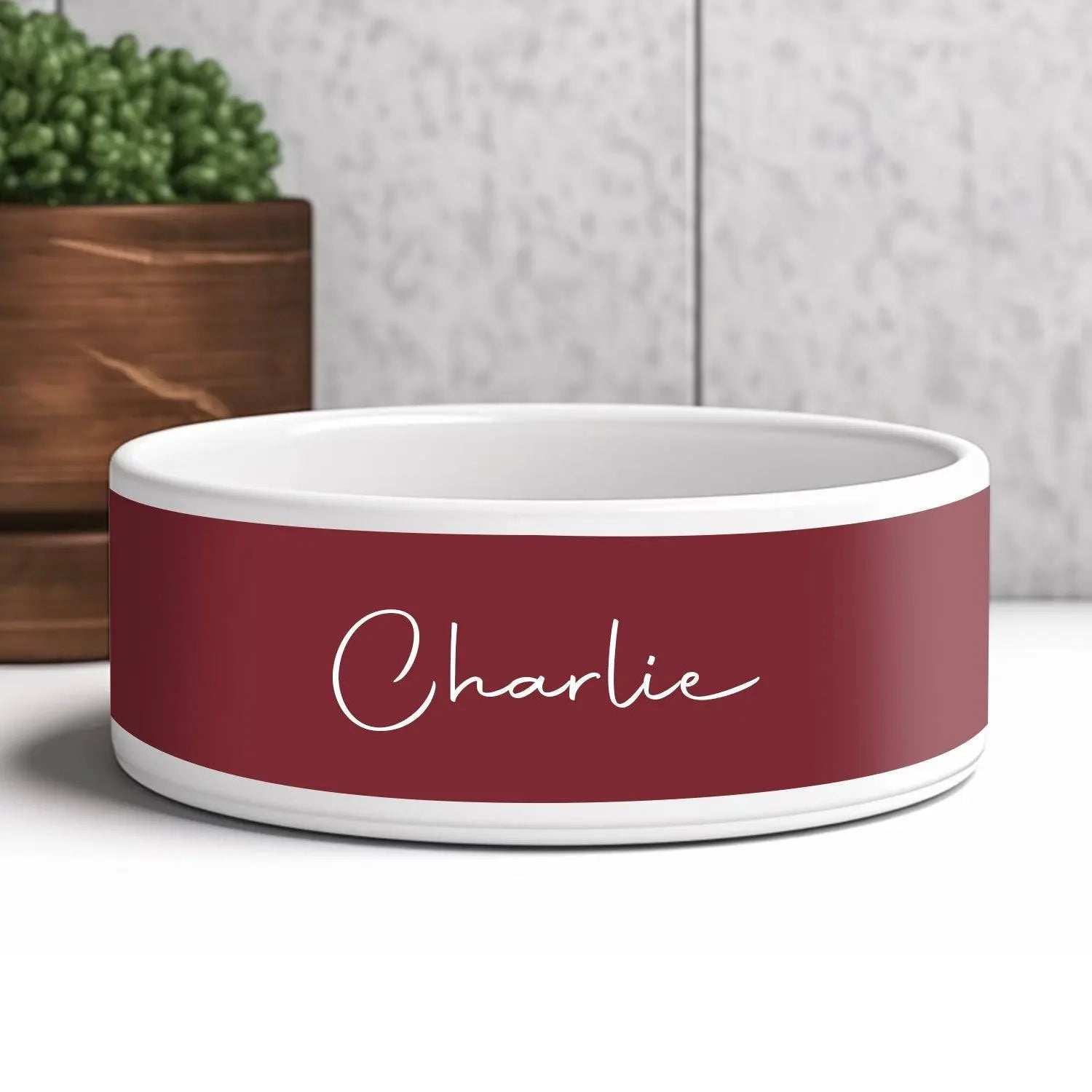 Custom Pet Photo Bowl - Personalized Dog / Cat Dish - Shaggy Chic