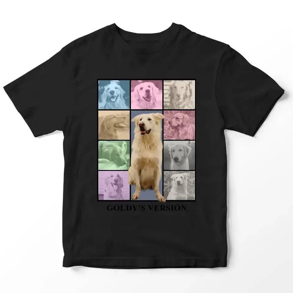 Custom Pet Photo Collage T-Shirt - Shaggy Chic