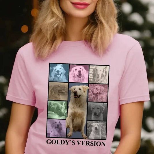 Custom Pet Photo Collage T-Shirt - Shaggy Chic