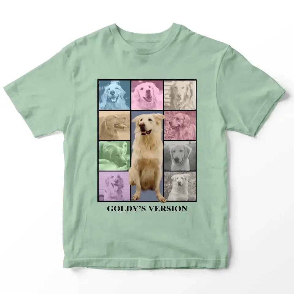 Custom Pet Photo Collage T-Shirt - Shaggy Chic