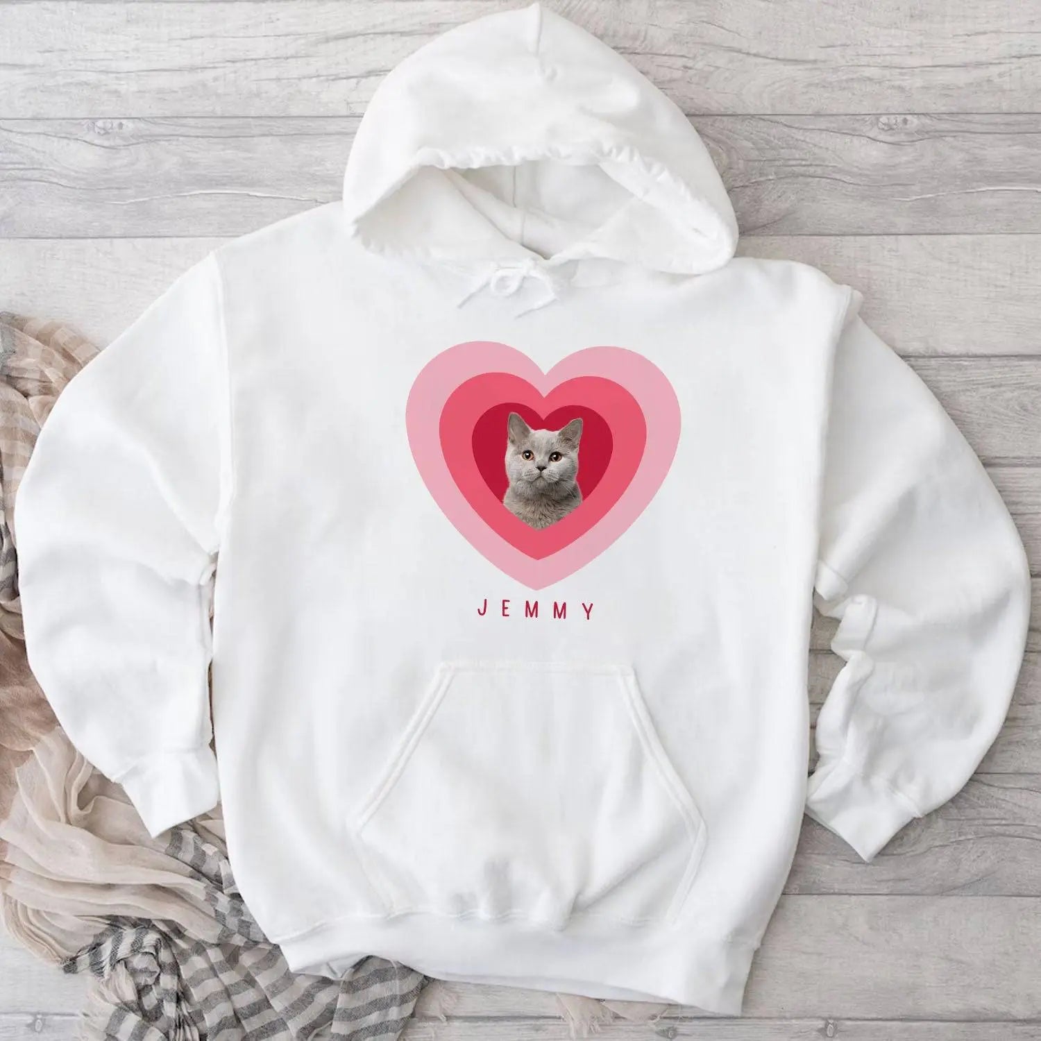 Custom Pet Photo Hoodie - Cozy Personalized Love & Warmth - Shaggy Chic