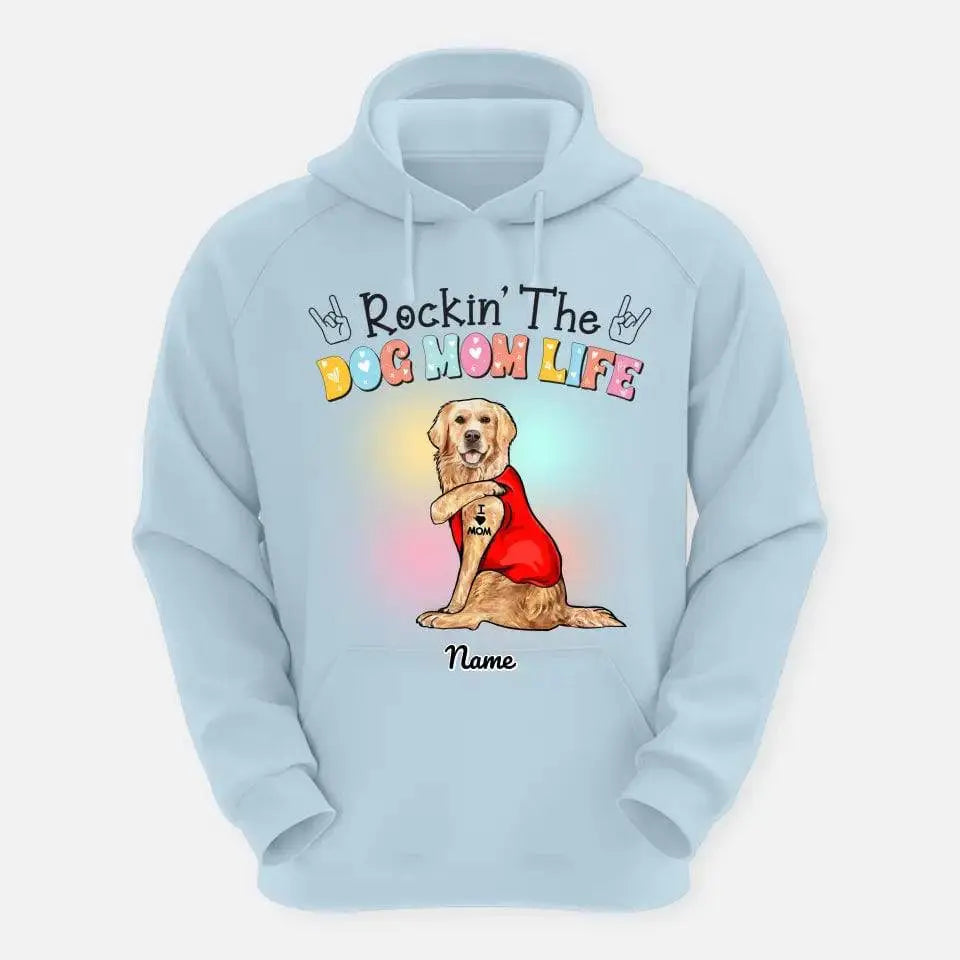 Customized Rockin The Dog Mom T-Shirt - Shaggy Chic