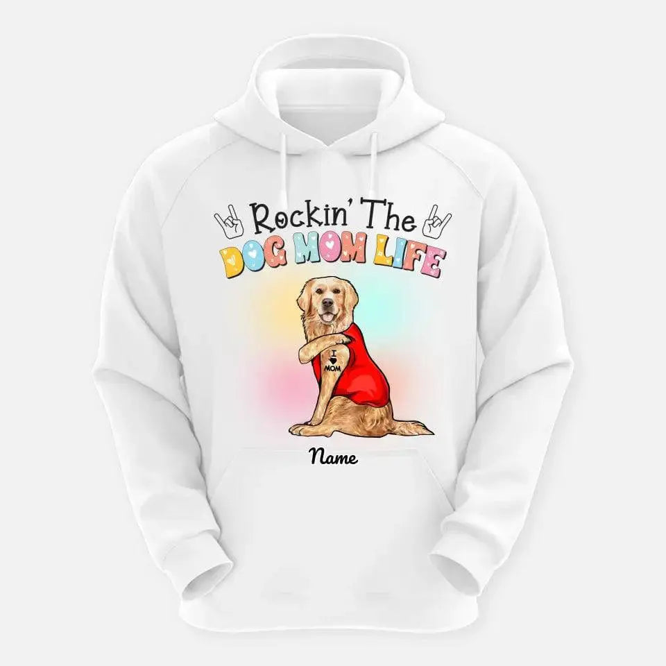 Customized Rockin The Dog Mom T-Shirt - Shaggy Chic