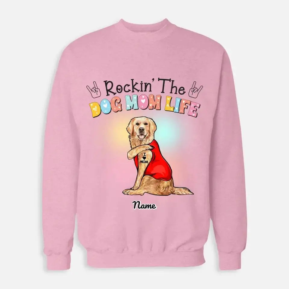 Customized Rockin The Dog Mom T-Shirt - Shaggy Chic