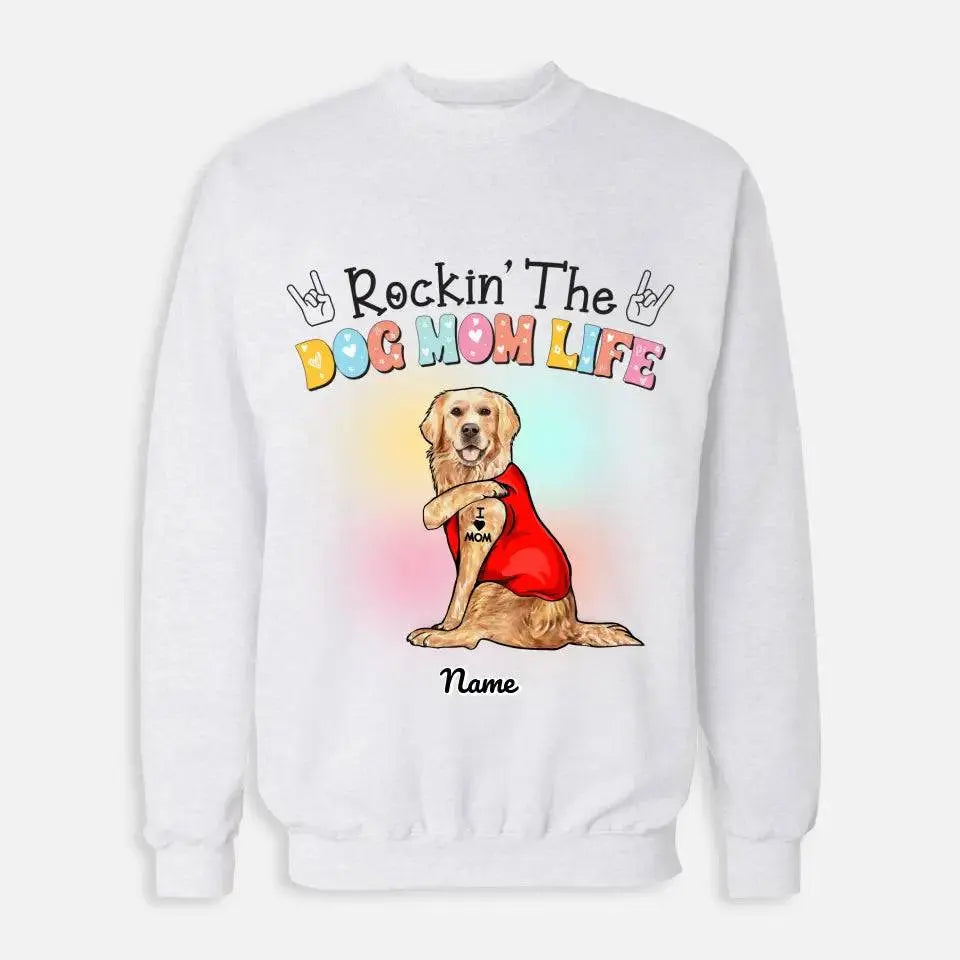 Customized Rockin The Dog Mom T-Shirt - Shaggy Chic