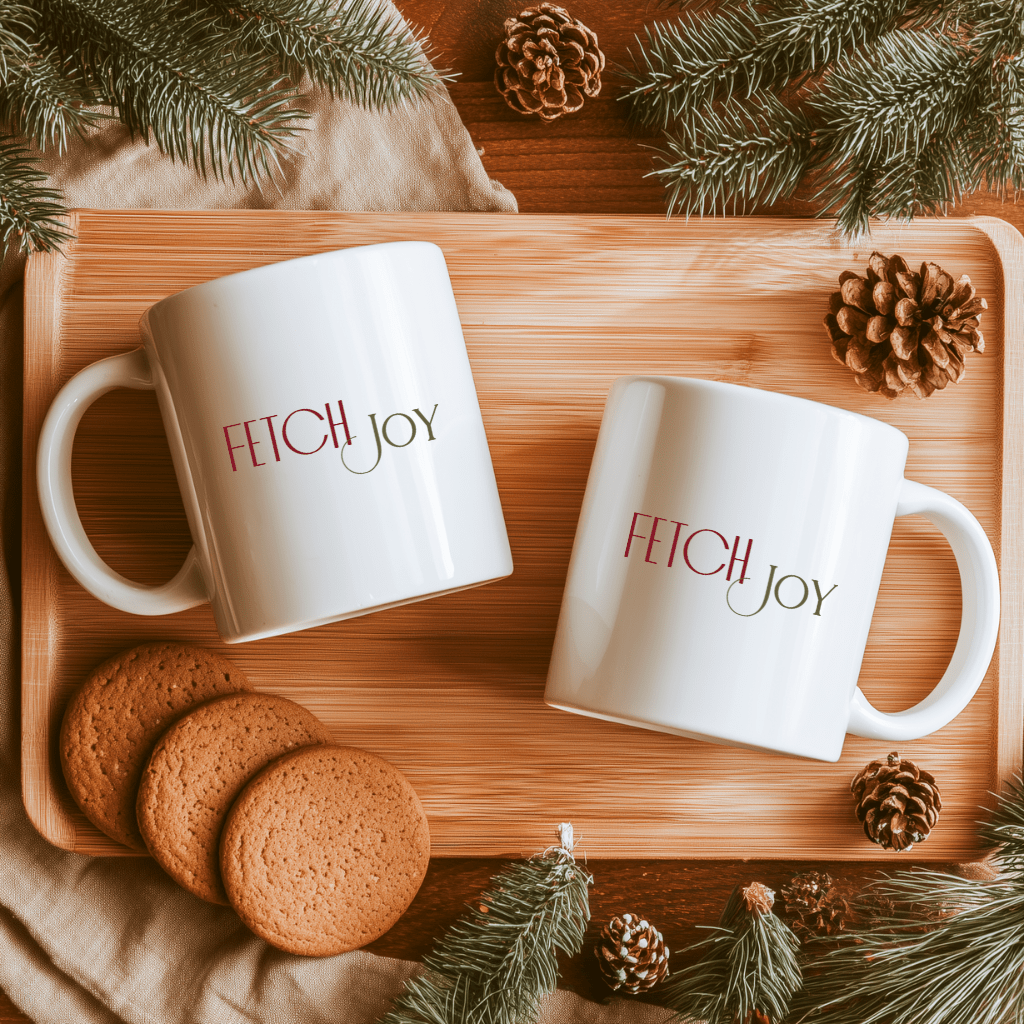Fetch Joy Ceramic Mug — 11oz & 15oz Inspirational Coffee Cup - Shaggy Chic
