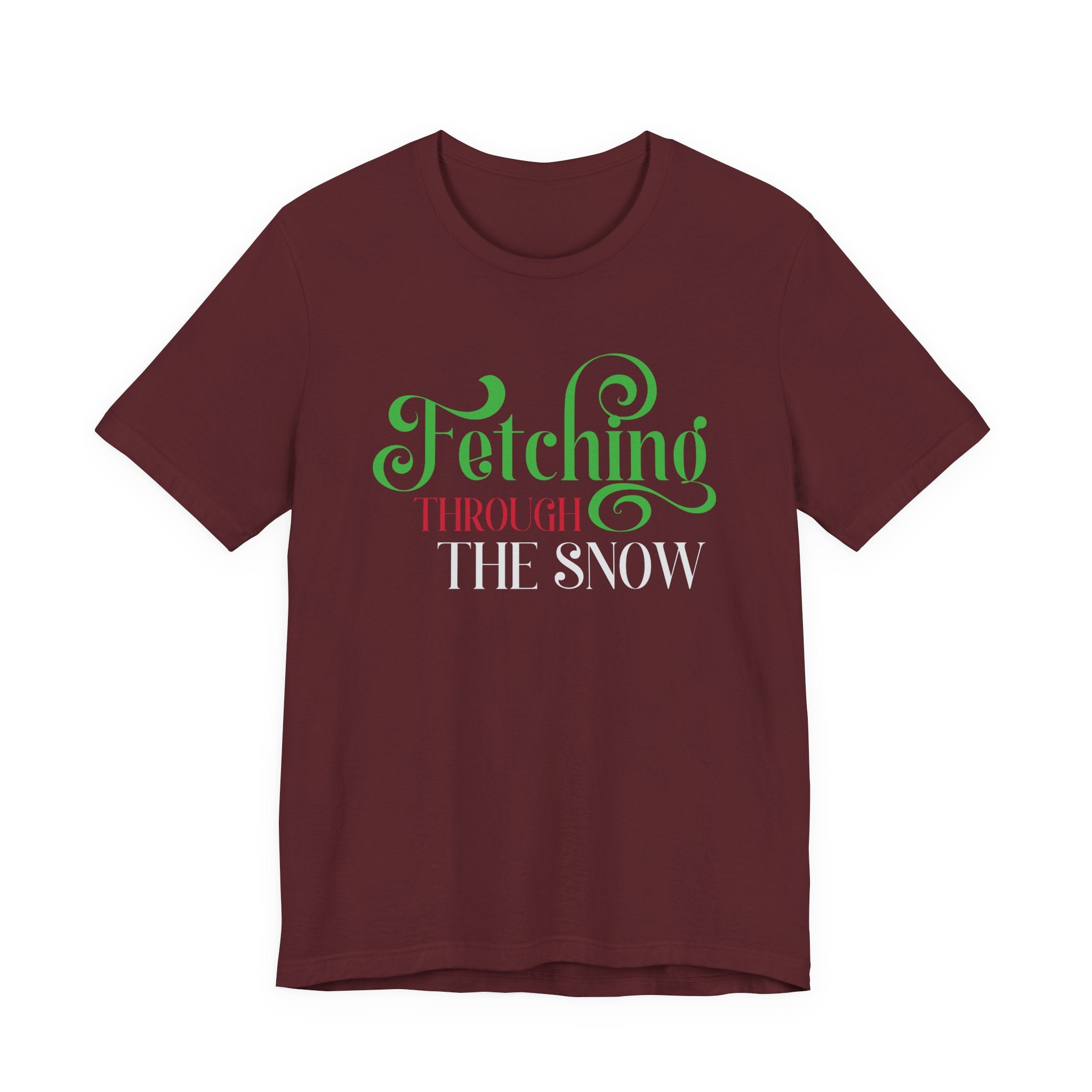 Fetching Through the Snow T-Shirt — Holiday Dog Lover Tee - Shaggy Chic