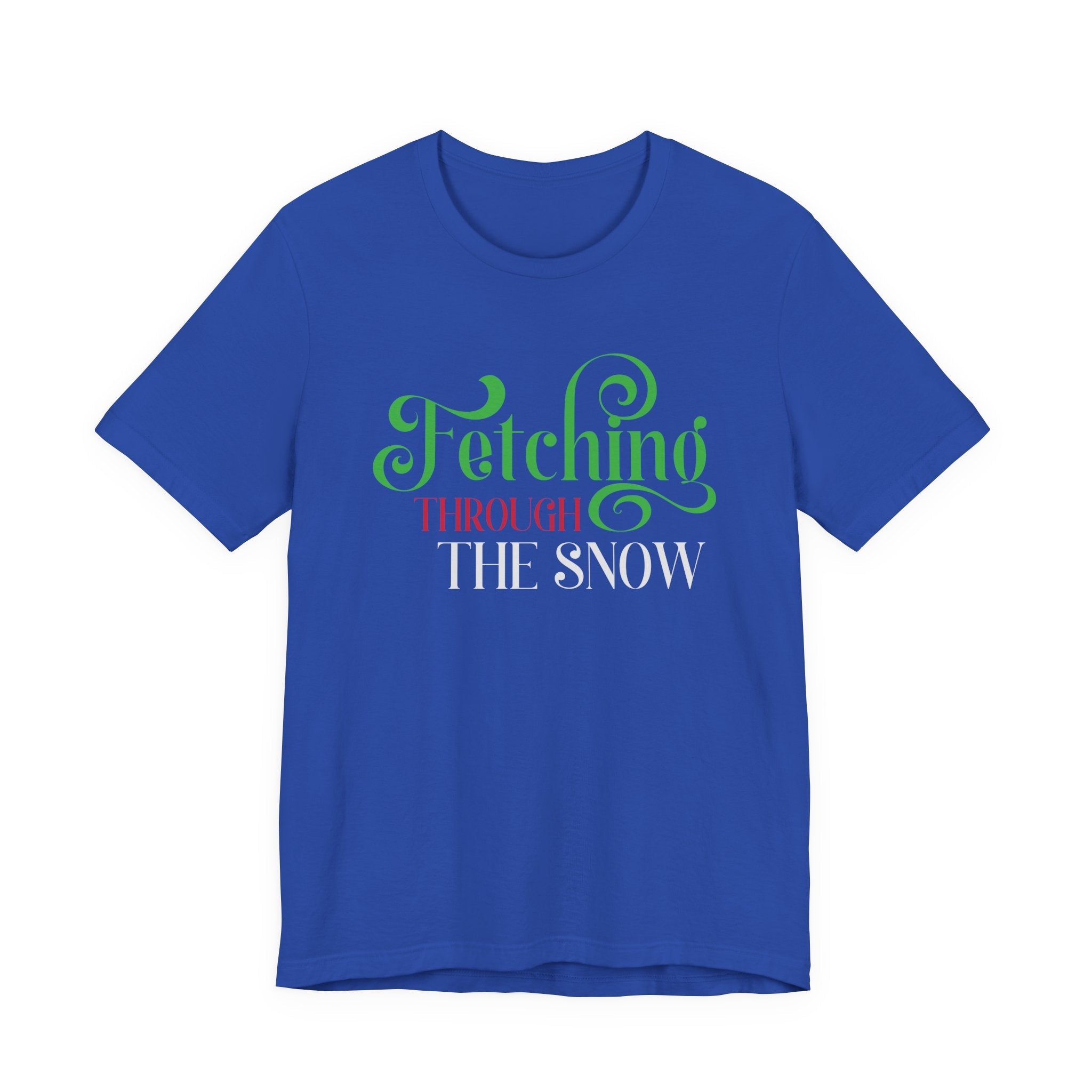 Fetching Through the Snow T-Shirt — Holiday Dog Lover Tee - Shaggy Chic